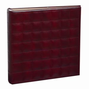 Фотоалбум 200 бр. 10х15 кожен бордо с шевове